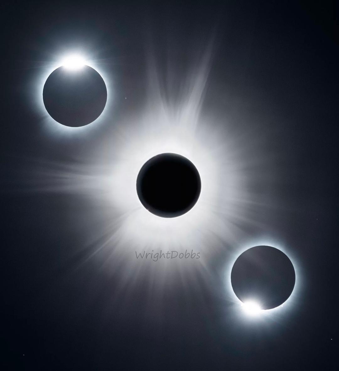 تصویر روز ناسا؛ حلقه‌های الماس در آسمان